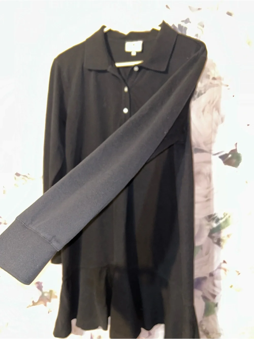 Tuckernuck Long Sleeve Pique May Polo Dress Womens XXL Black Cotton Preppy - Picture 3 of 5